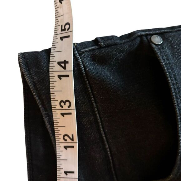 Athleta Womens Jeans Sculptek Denim Carbon Black Wash Zip Ankle Goth Moto Size 6 - Picture 12 of 15